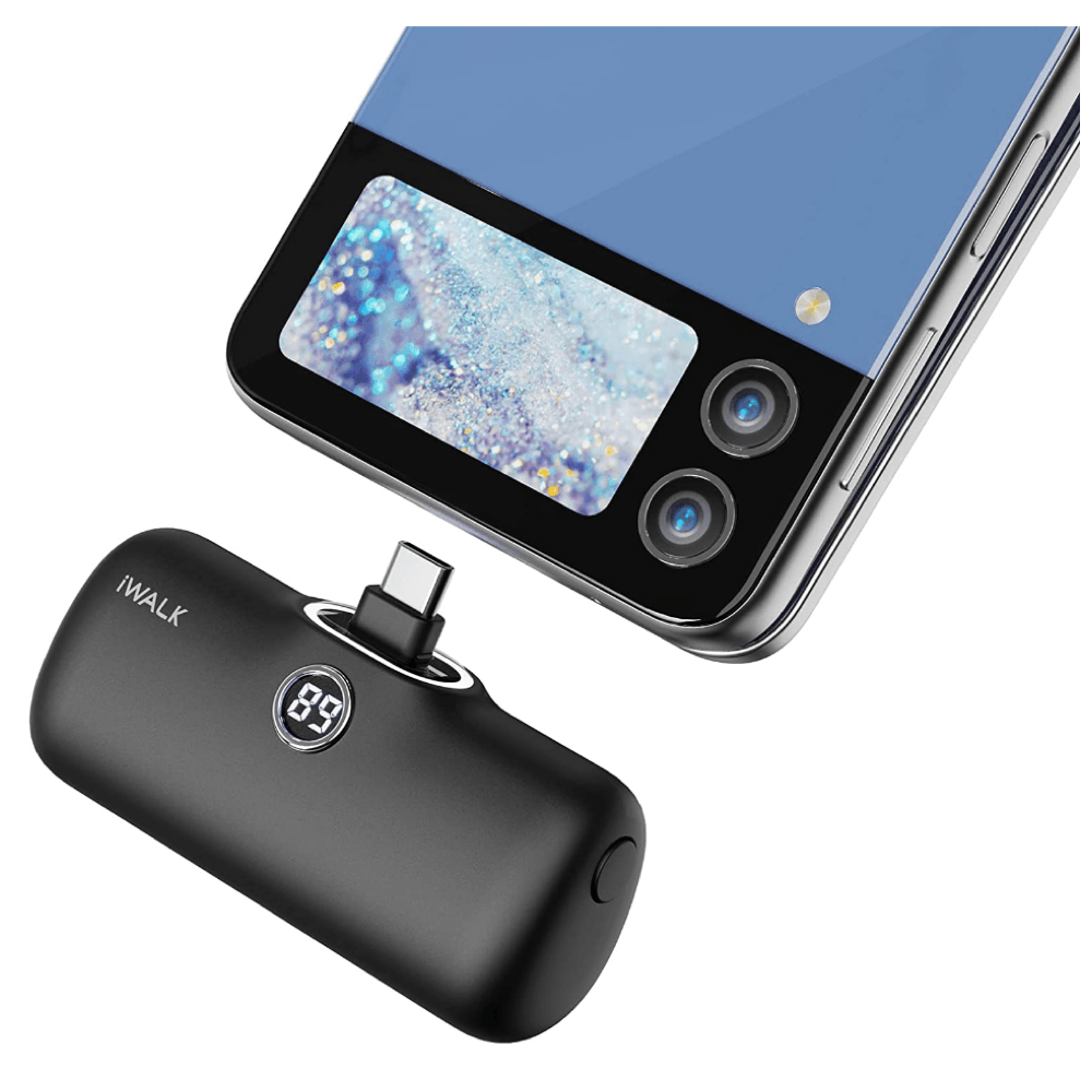 Imagen 2 del producto Batería portátil, mini cargador iWalk, pantalla LED, conector USB-C, carga rápida 18W, negro