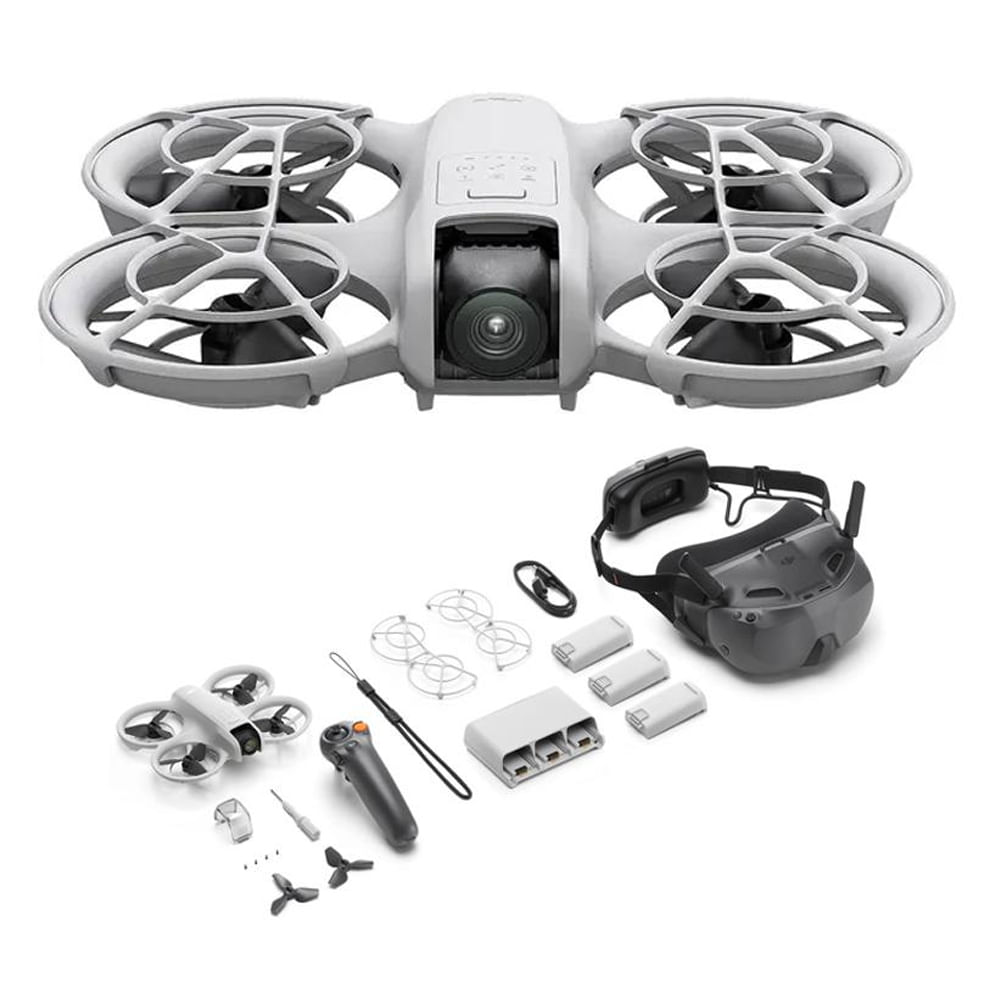 Drone DJI Neo Motion Fly More Combo (DJI Goggles 3 + RC Motion 3), grabación en 4K , fotos de 12 MP, tiempo de vuelo de 18 min