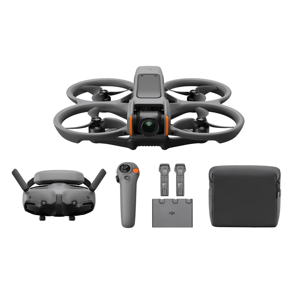 Drone DJI Avata 2 Fly More Combo (DJI Goggles 3 + RC Motion 3), grabación en 4K, 3 baterías, fotos de 12MP, tiempo de vuelo 23 min