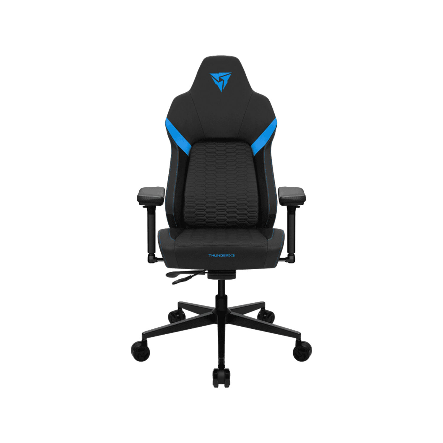Silla Gamer ThunderX3 Core Smart Racer, diseño tipo auto de carreras, soporte lumbar automático, ajuste ergonómico, azul