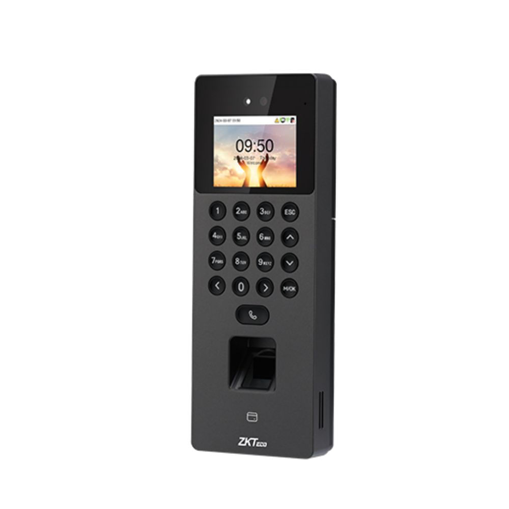 Imagen 2 del producto Control de accesos y asistencia biométrico 1500, rostro huella y tarjeta, negro - ZK-SENSEFACE-2A