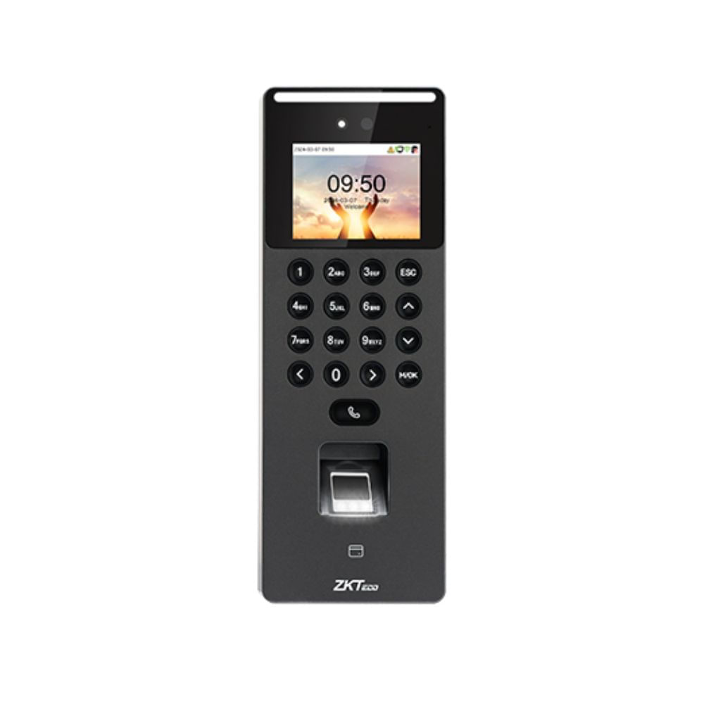 Imagen 1 del producto Control de accesos y asistencia biométrico 1500, rostro huella y tarjeta, negro - ZK-SENSEFACE-2A