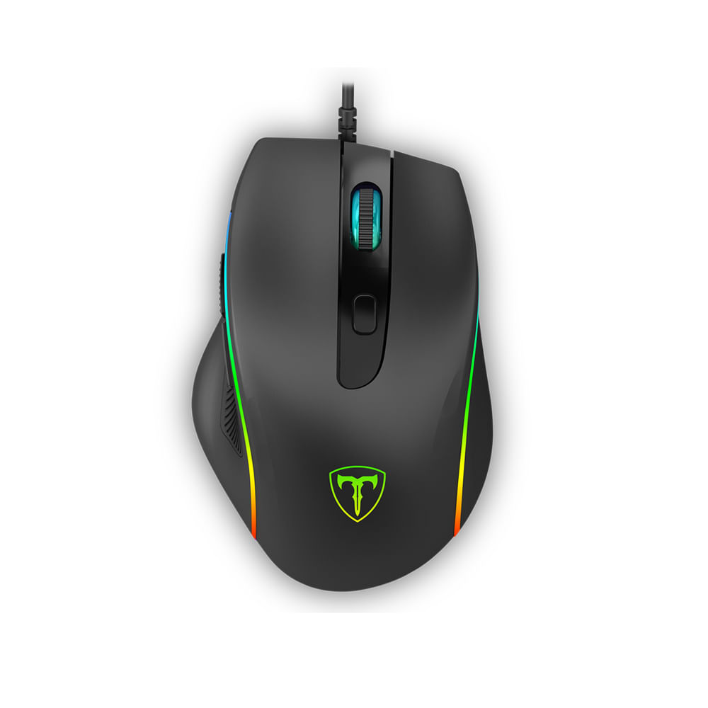 Mouse gamer, T-Dagger Recruit 2, 3200 DPI, RGB, periféricos gaming, negro