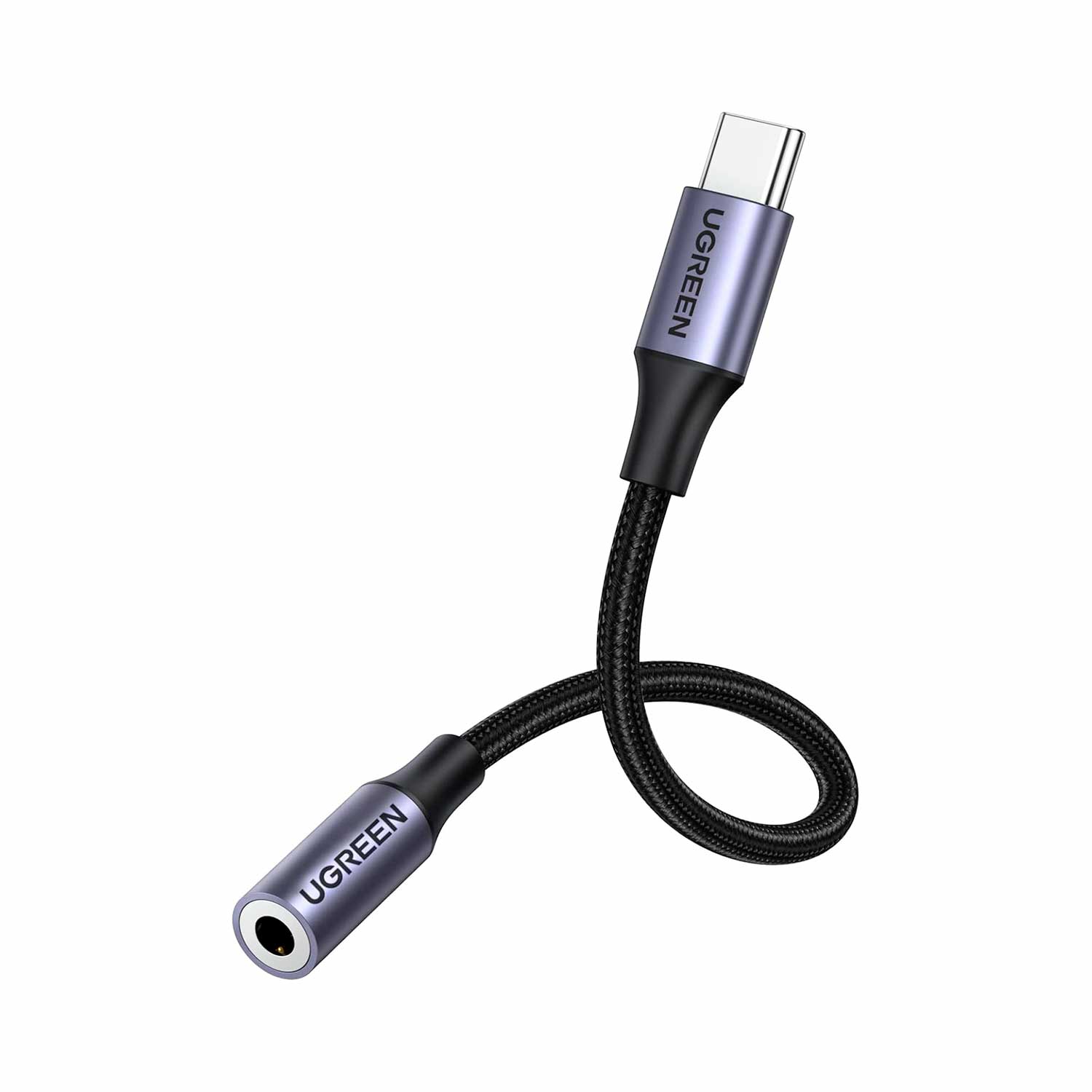 Adaptador Ugreen Audio USB-C a Jack 3.5mm Hembra, 10 cm, gris, adaptador OnePlus, AV142-30632