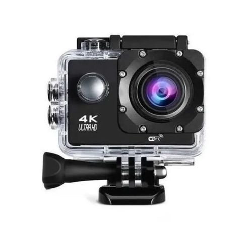 Cámara deportiva de acción 4K 16MP, Wi-Fi, acuático, deportes, videos, negro