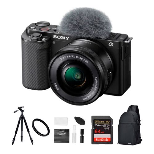 Cámara Sony ZV-E10 Mirrorless + Lente 16-50mm + Kit Ultimate