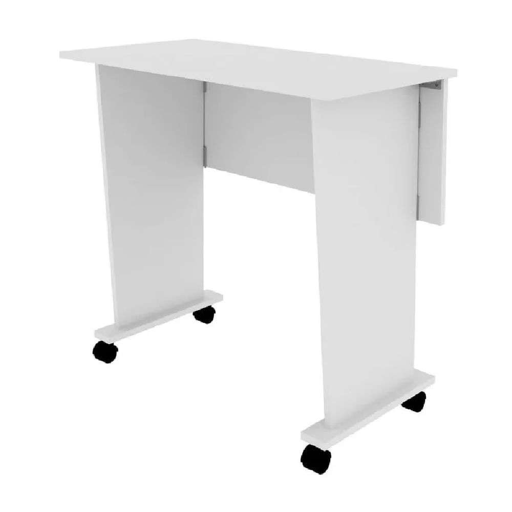 Escritorio Monet rústico Mobelart, 1 cajón, 2 patas, blanco