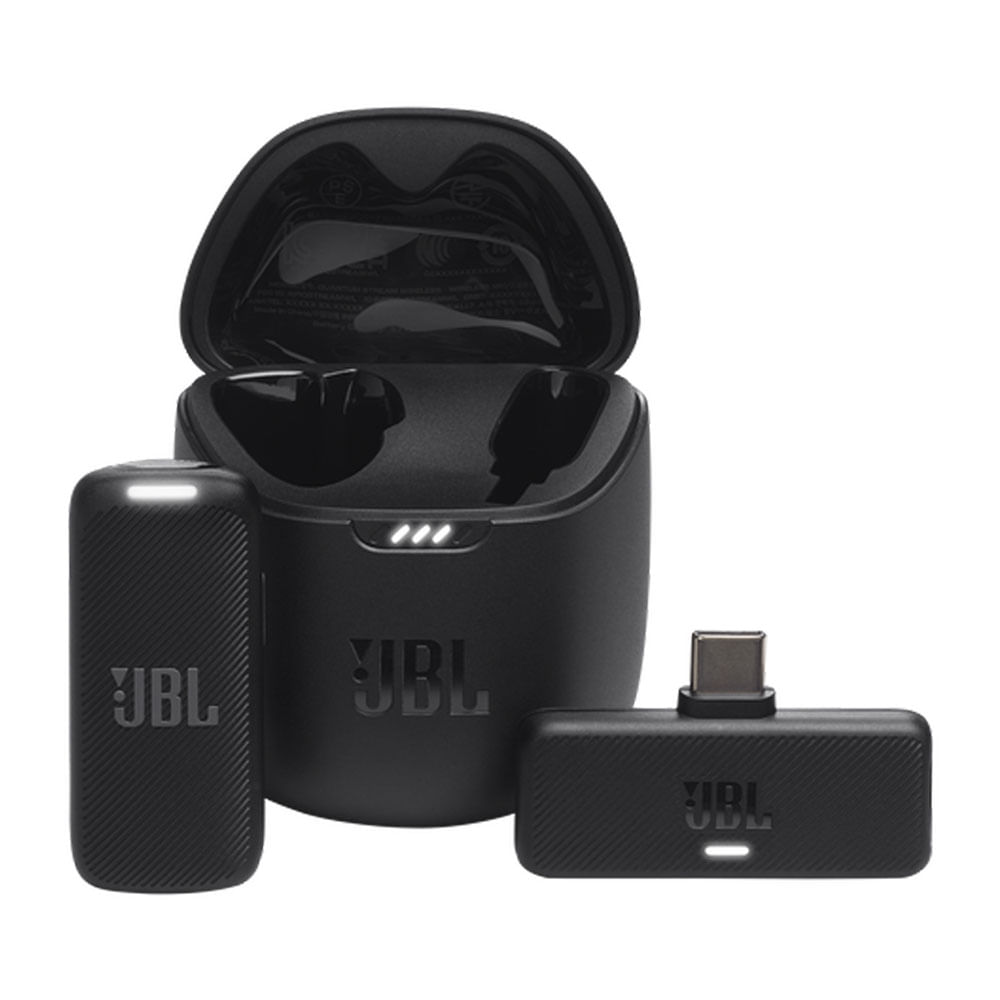 Micrófono inalámbrico Lavalier JBL Quantum Stream, hasta 24 h de batería, cobertura 100 m, USB-C, negro