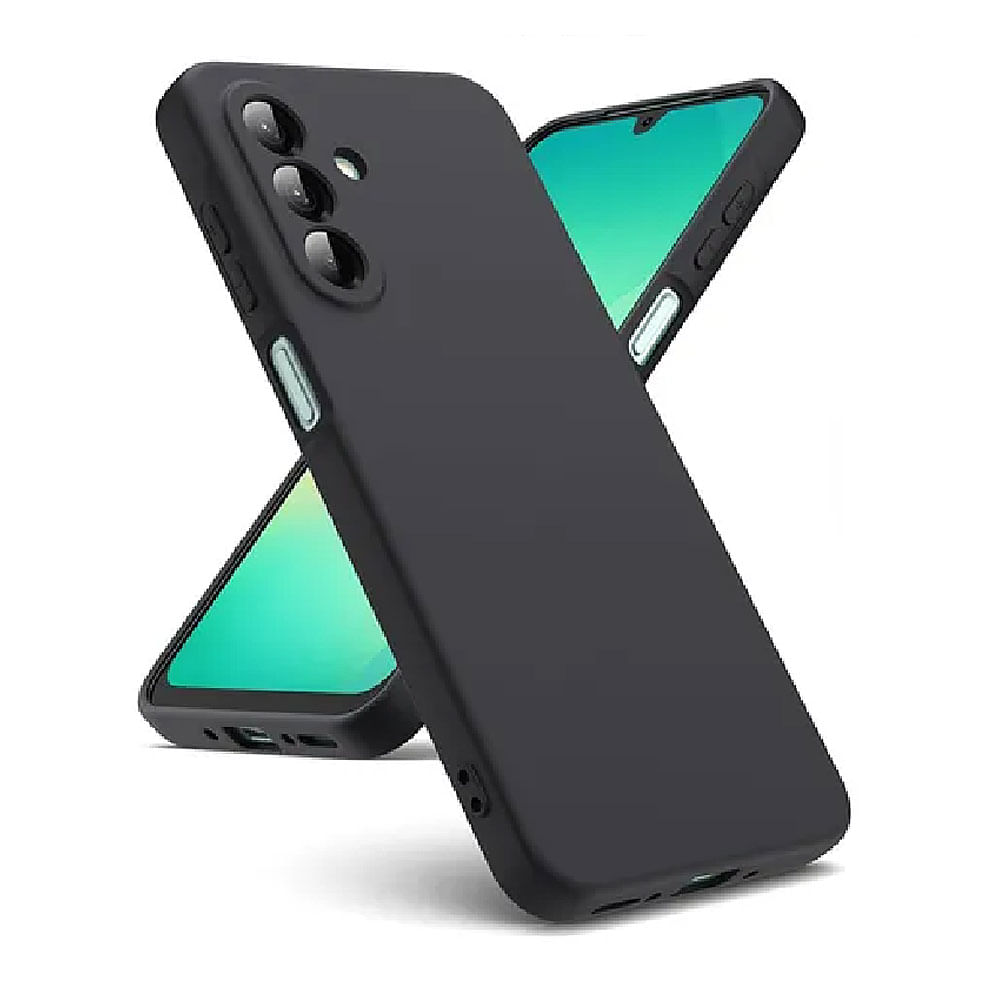 Case para Samsung A26 de silicona I2GO antigolpes, cobertura total, color Negro