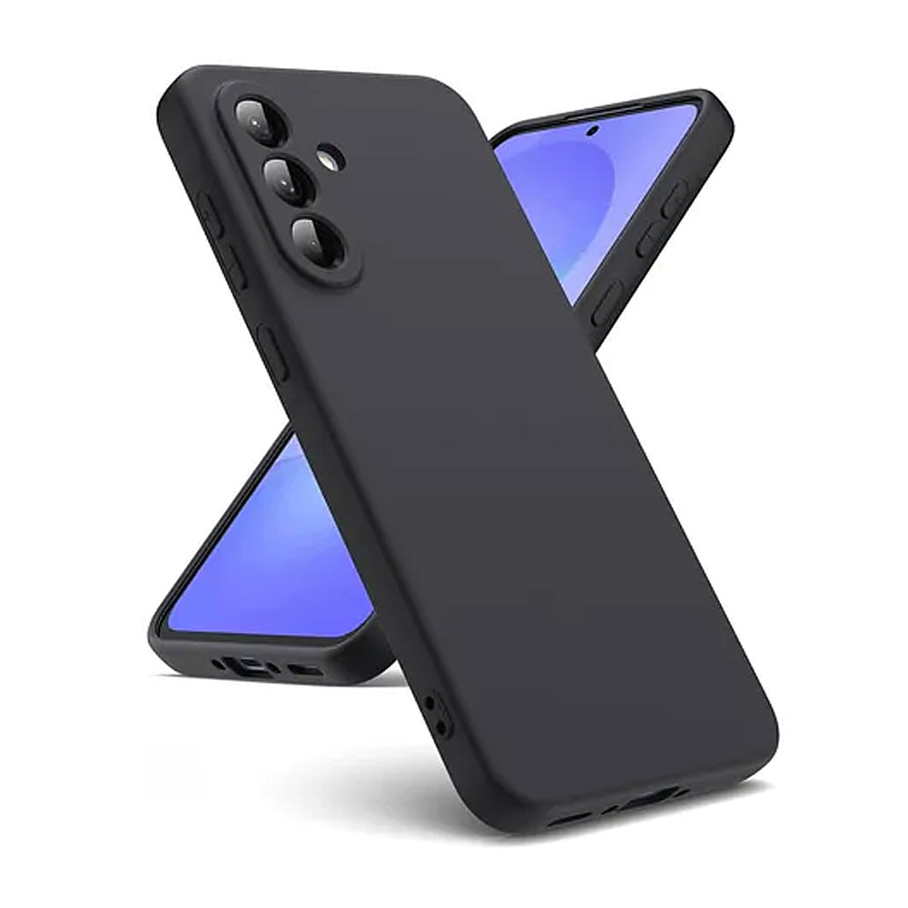 Case para Samsung A36 de silicona I2GO, protección elegante, antigolpes, color Negro