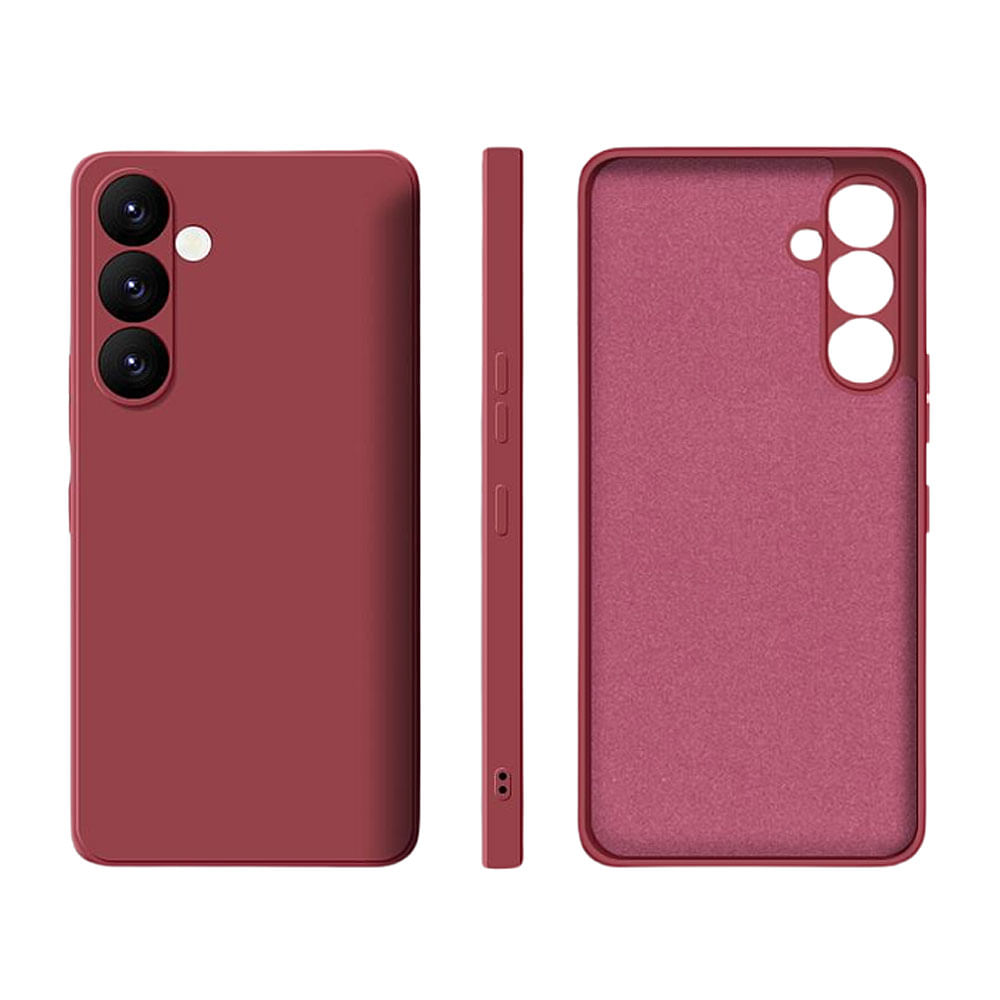 Case para Samsung A36 de silicona I2GO, protección elegante, antigolpes, color Cherry