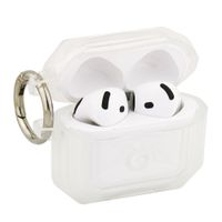 Case para AirPods 4ta gen, translúcido, diseño antigolpe de silicona, transparente