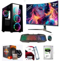 PC gamer AMD Ryzen 7-5700G + 16GB RAM + Disco 1TB + SSD 500GB + Monitor 27"" + FreeDos + Case 500W