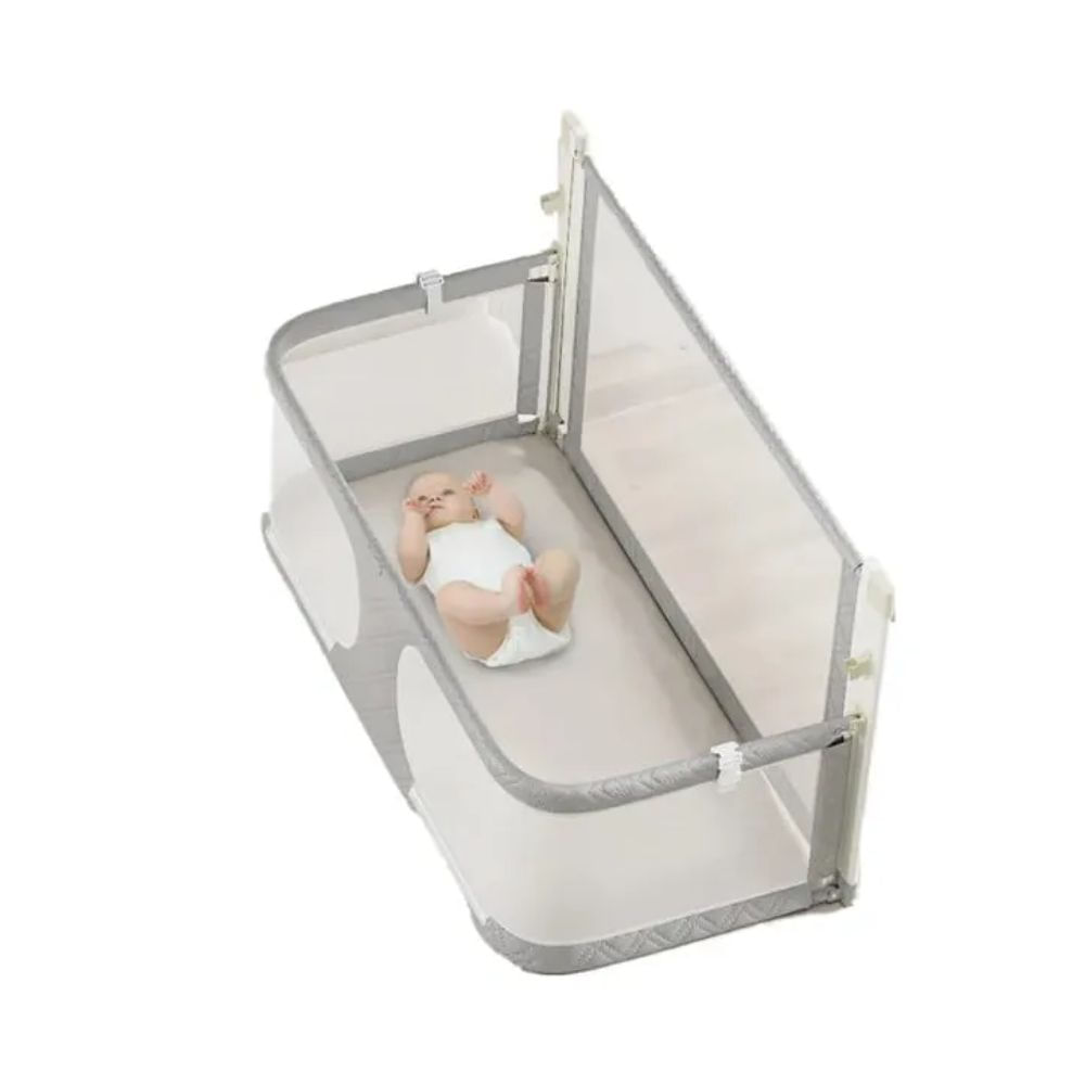 Cuna baranda colecho apego, lactancia, junto a mi, gris