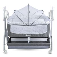 Cuna para bebé Ebaby Dulces sueños Aura, eléctrica a control, gris