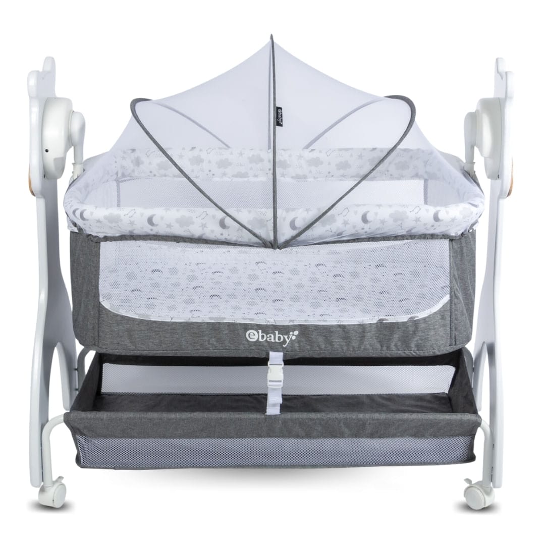 Imagen 1 del producto Cuna para bebé Ebaby Dulces sueños Aura, eléctrica a control, gris