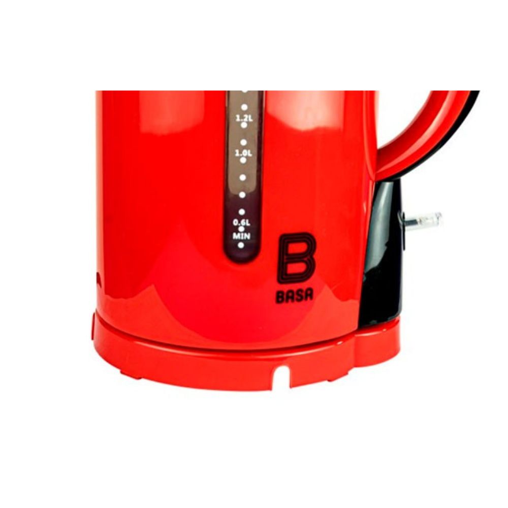 Imagen 2 del producto Hervidor eléctrico Basa Curve Style 1800W, 1.7 litros, base giratoria, automático, rojo