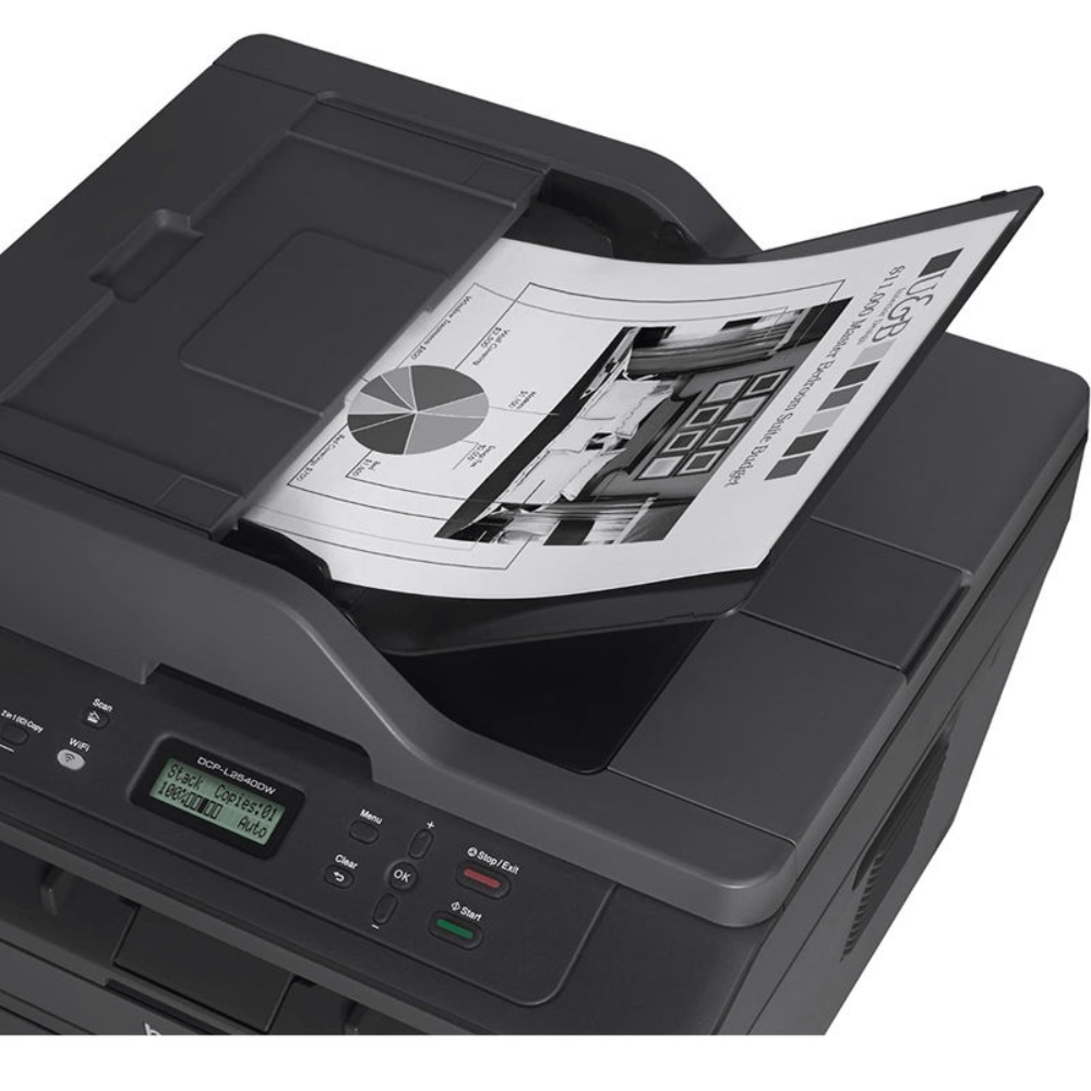 Imagen 2 del producto Impresora láser Brother DCP-L2540DW multifuncional, Wi-Fi, dúplex, inalámbrico, escáner, negro