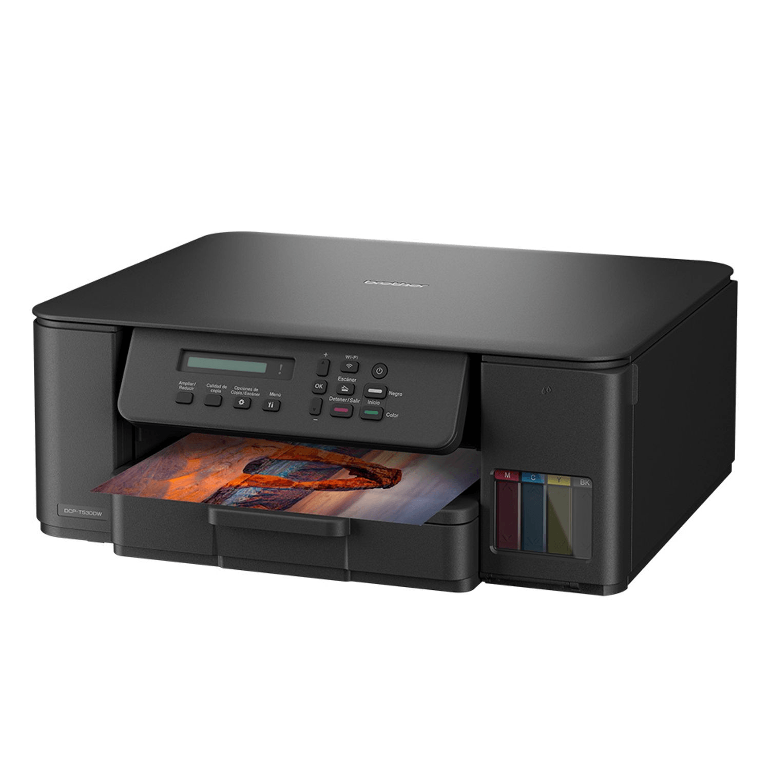 Imagen 2 del producto Impresora multifuncional Brother DCP-T530DW, inyección de tinta, inalámbrica, Wi-Fi, con tanques recargables