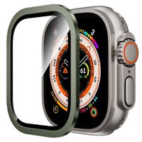 Protector de pantalla de metal verde y vidrio templado para Apple Watch Ultra y Ultra 2