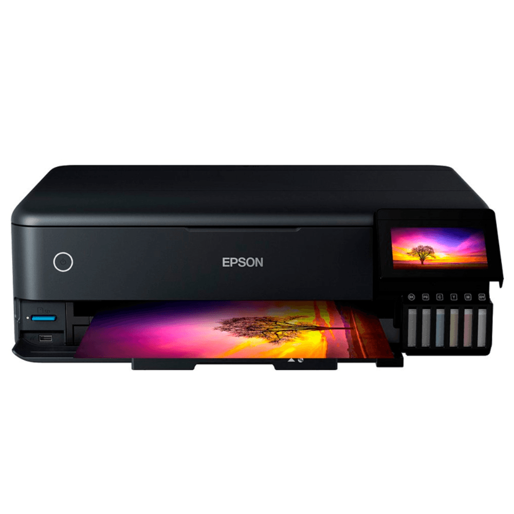 Impresora multifuncional fotográfica Epson EcoTank L8180 A3+ inalámbrica, Wi-Fi, inyección, con tanques de tintas, negro