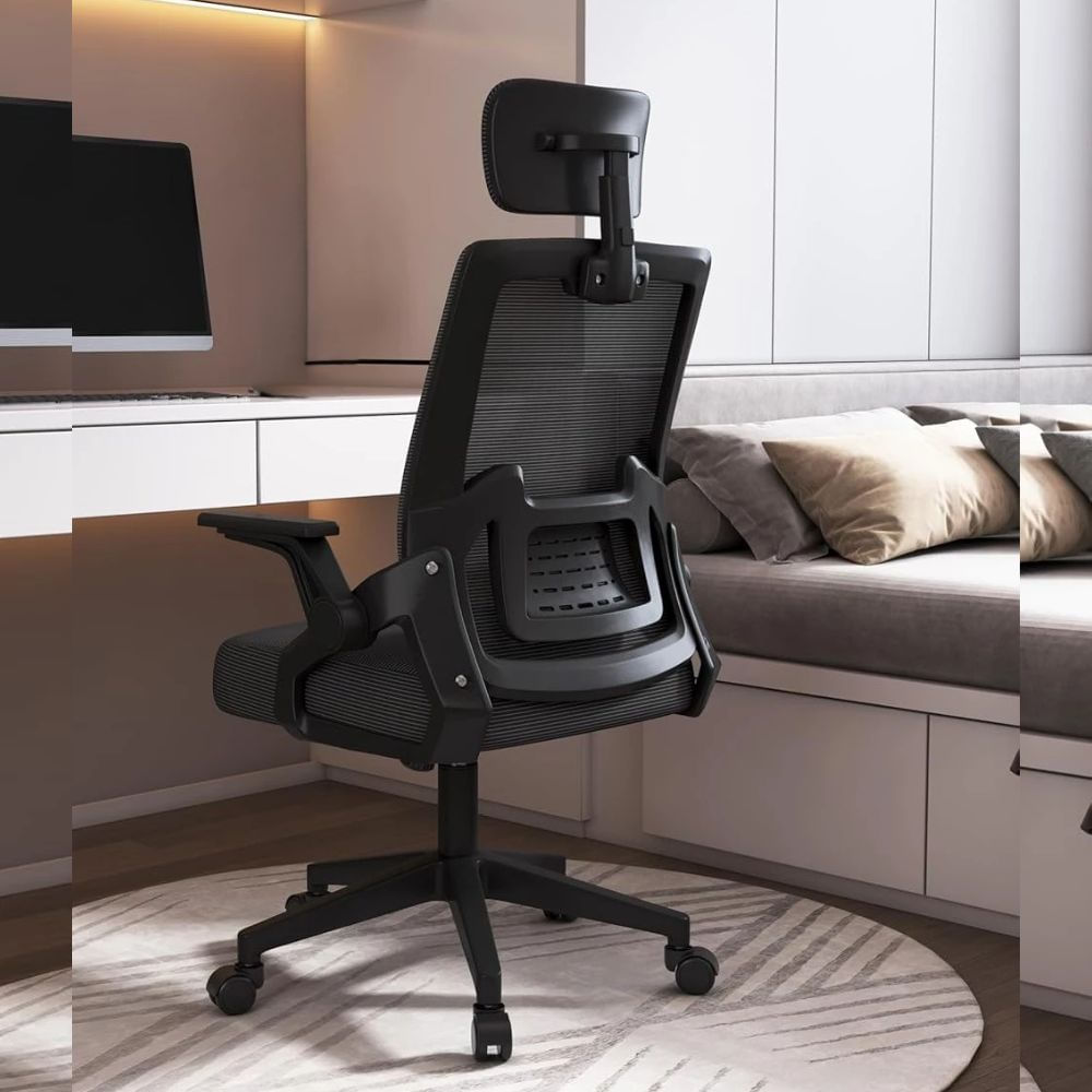 Imagen 2 del producto Silla  de oficina Cadi ergonómica con cabecera, respaldo regulable, negro