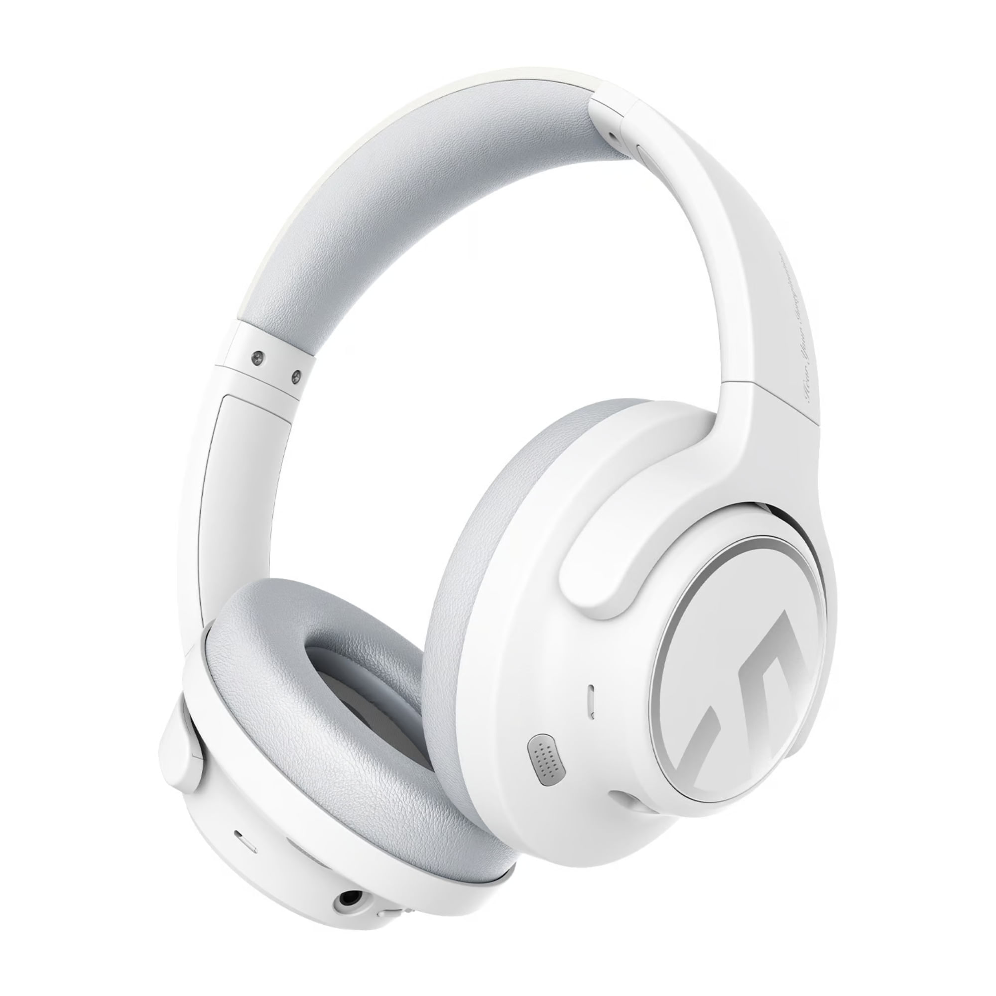 Audífonos con cancelación de ruido SoundPeats Space Hybrid almohadillas acolchadas, máx. 123 horas, 40 mm, blanco