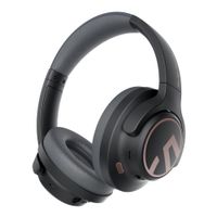 Audífonos con cancelación de ruido SoundPeats Space Hybrid almohadillas acolchadas, máx. 123 horas, 40 mm, negro