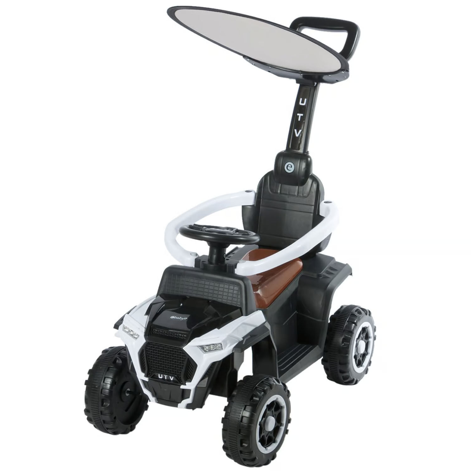 Imagen 1 del producto Cuatrimoto Ebaby, musical con luces y sombrilla, blanco - EB351