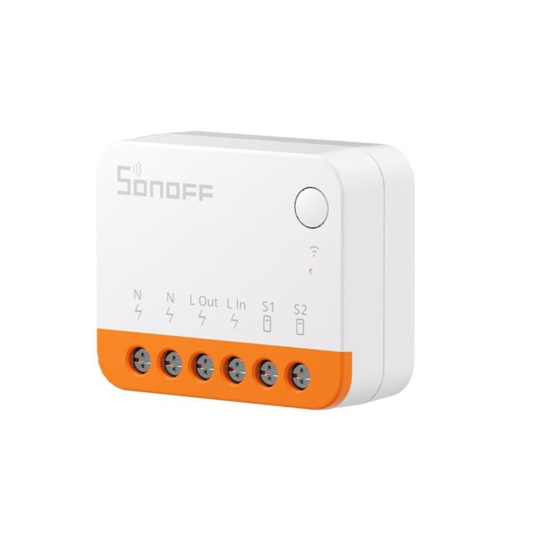 Interruptor inteligente Wi-Fi MINIR4 Sonoff, control por app, voz y escenas automatizadas