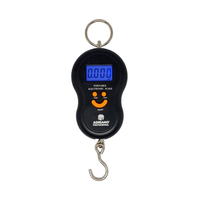 Balanza digital gramera, tipo romana 50kg para equipajes, pantalla LCD, negro