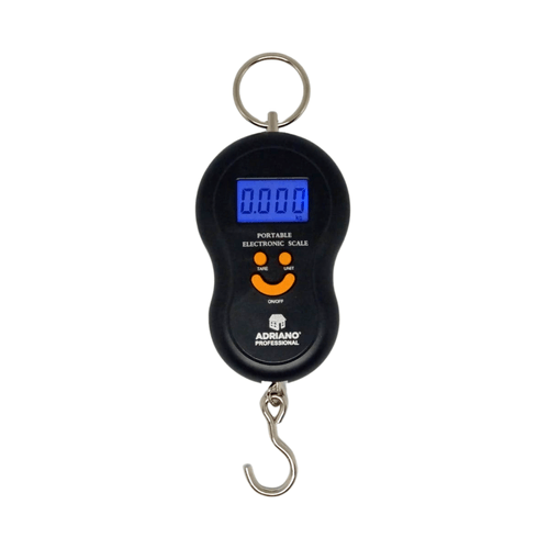 Balanza digital gramera, tipo romana 50kg para equipajes, pantalla LCD, negro