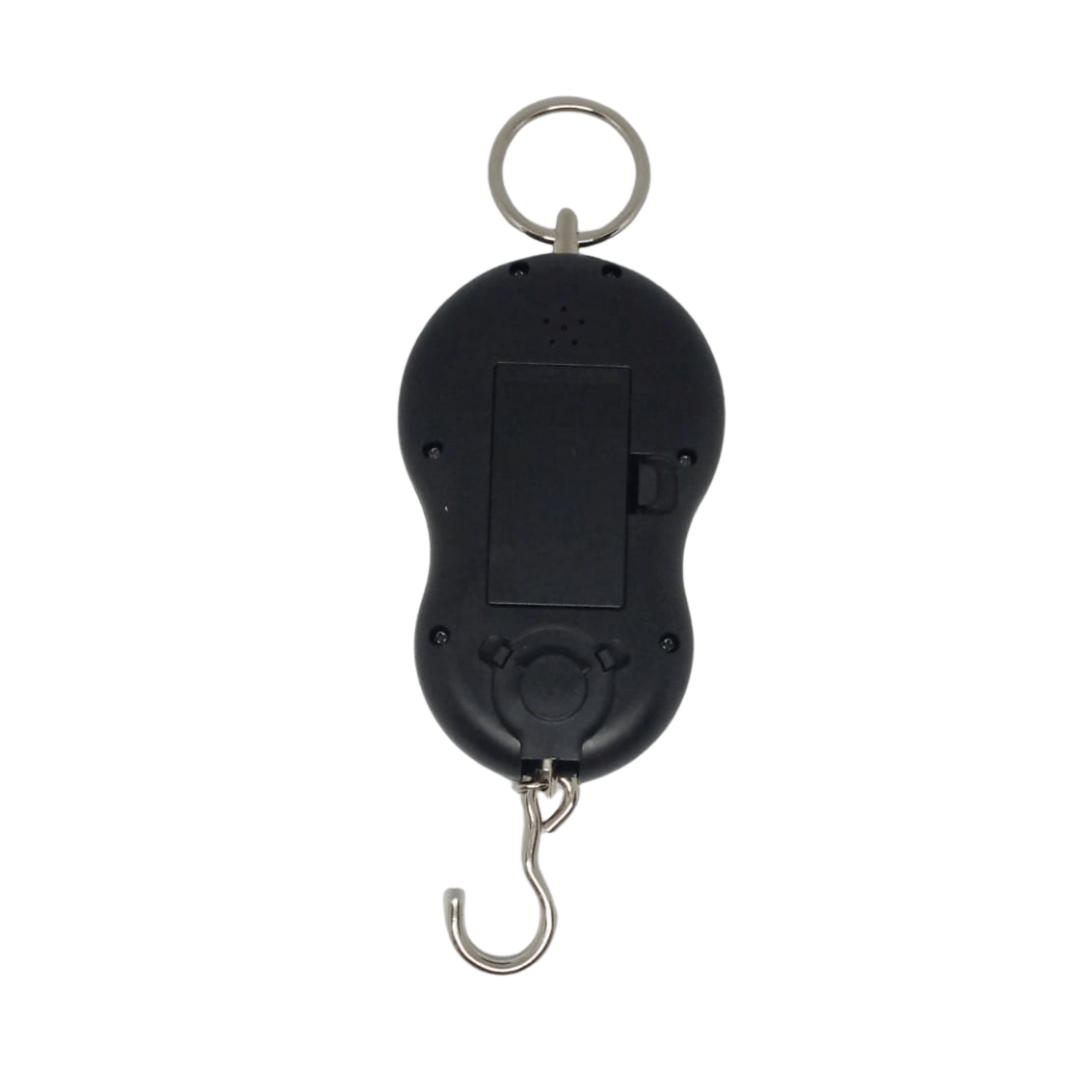 Imagen 2 del producto Balanza digital gramera, tipo romana 50kg para equipajes, pantalla LCD, negro