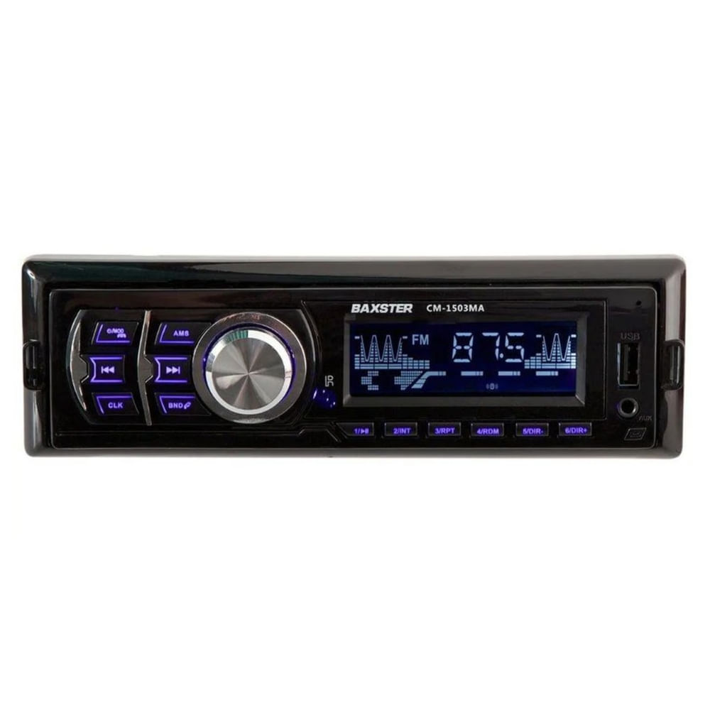 Autorradio 1Din desmontable, USB, bluetooth, lector de tarjeta SD