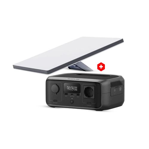 Kit de internet Satelital SpaceX Starlink Mini de alta velocidad Blanco+ Estación de energía Ecoflow River 3 220-240 V, 12 V, gris