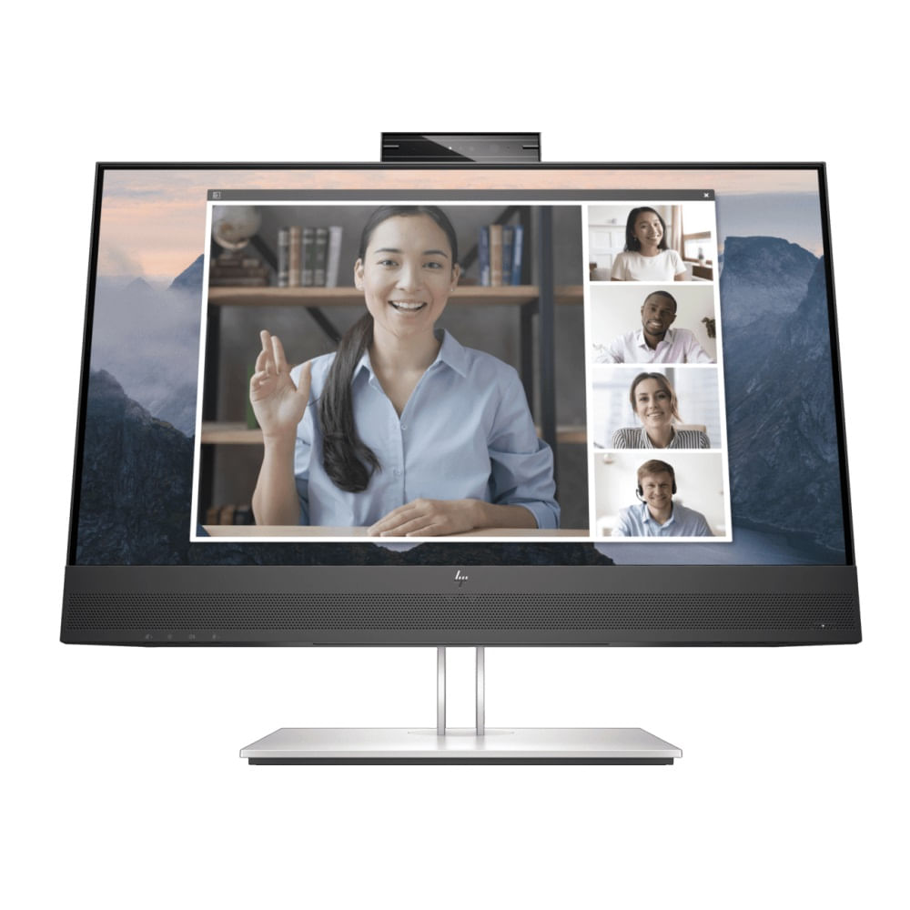 Monitor HP E24mv G4 23.8” IPS FHD, altavoces, cámara inclinación ajustable, negro - 169L0AA