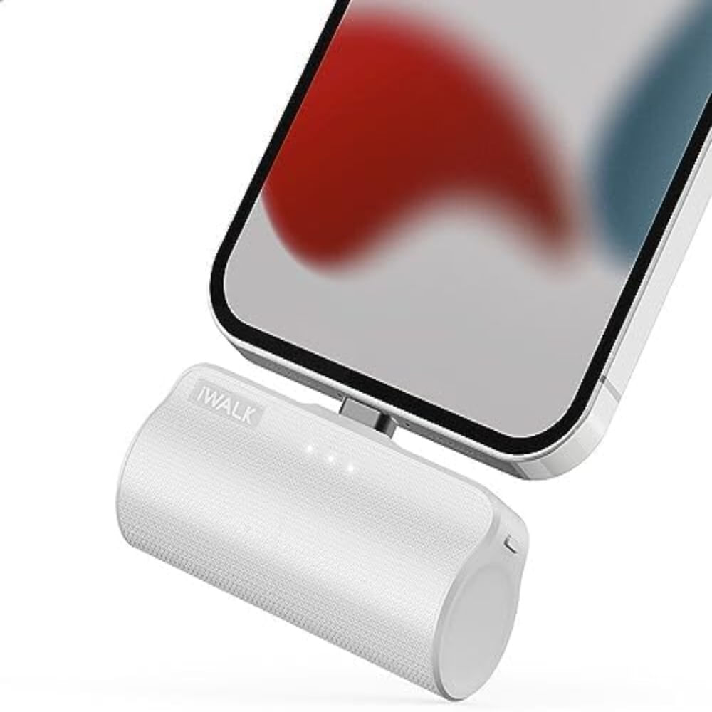 Mini batería portátil iWalk, con conector Lightning, blanca, ultracompacta