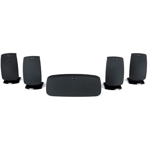 Sistema de cine en casa Klipsch HT-50, sonido envolvente, altavoces satélite, agudos claros, negro