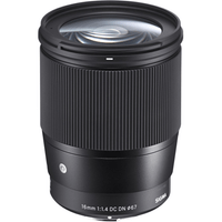 Lente Sigma 16mm f/1.4 DC DN contemporary para Sony E, negro