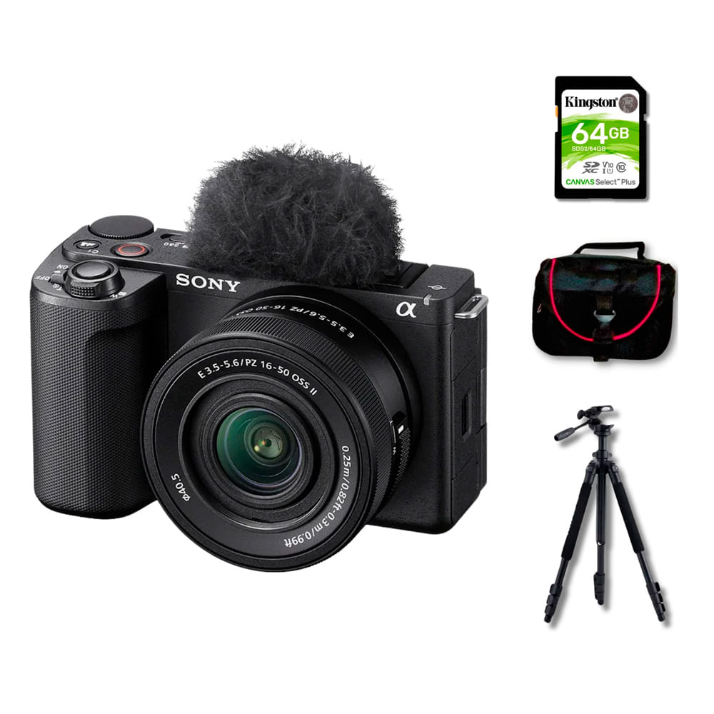 Imagen 1 del producto Cámara Sony ZV-E10 II Mirrorless + Lente 16-50mm II + Kit Deluxe
