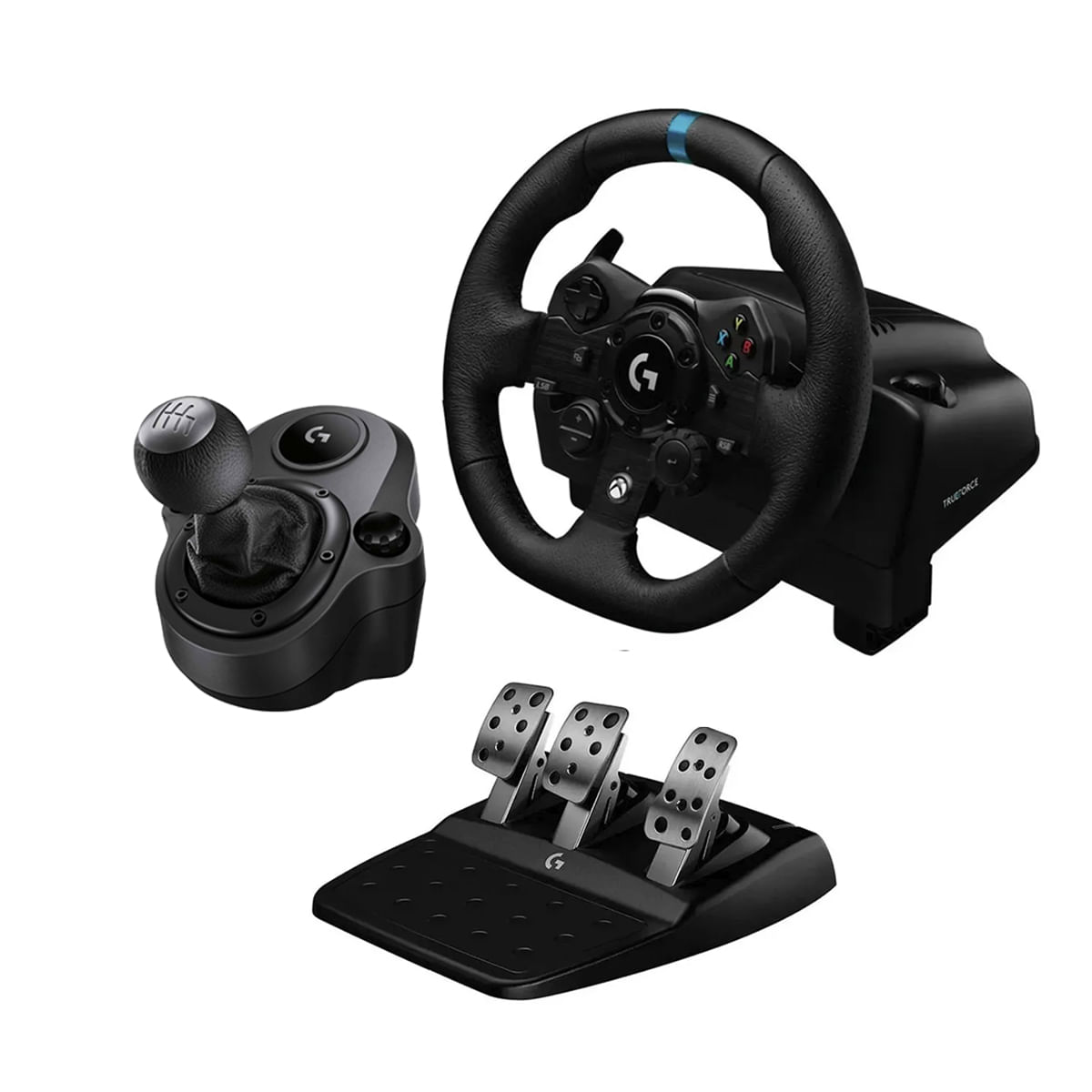 Timón con pedal Logitech gamer G923, USB, PC + Palanca
