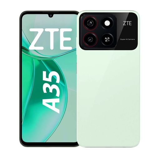 Celular ZTE Blade A35 4G 64GB, 2GB RAM, cámara principal 8MP, frontal 2MP, 6.75", verde