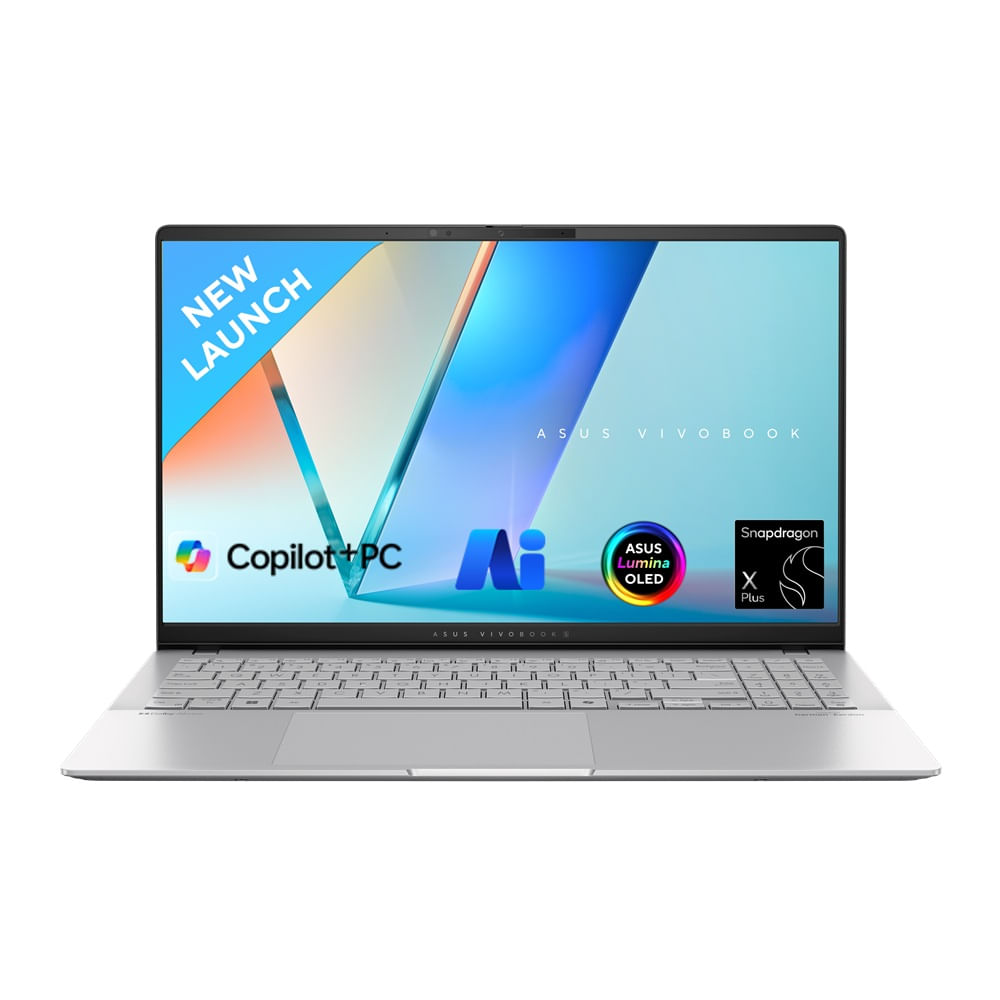 Imagen 1 del producto Laptop Asus Vivobooks S5507Q 15.6"", Snapdragon X Plus-X1P42100, 1TB SSD, 16GB RAM, Windows 11, silver