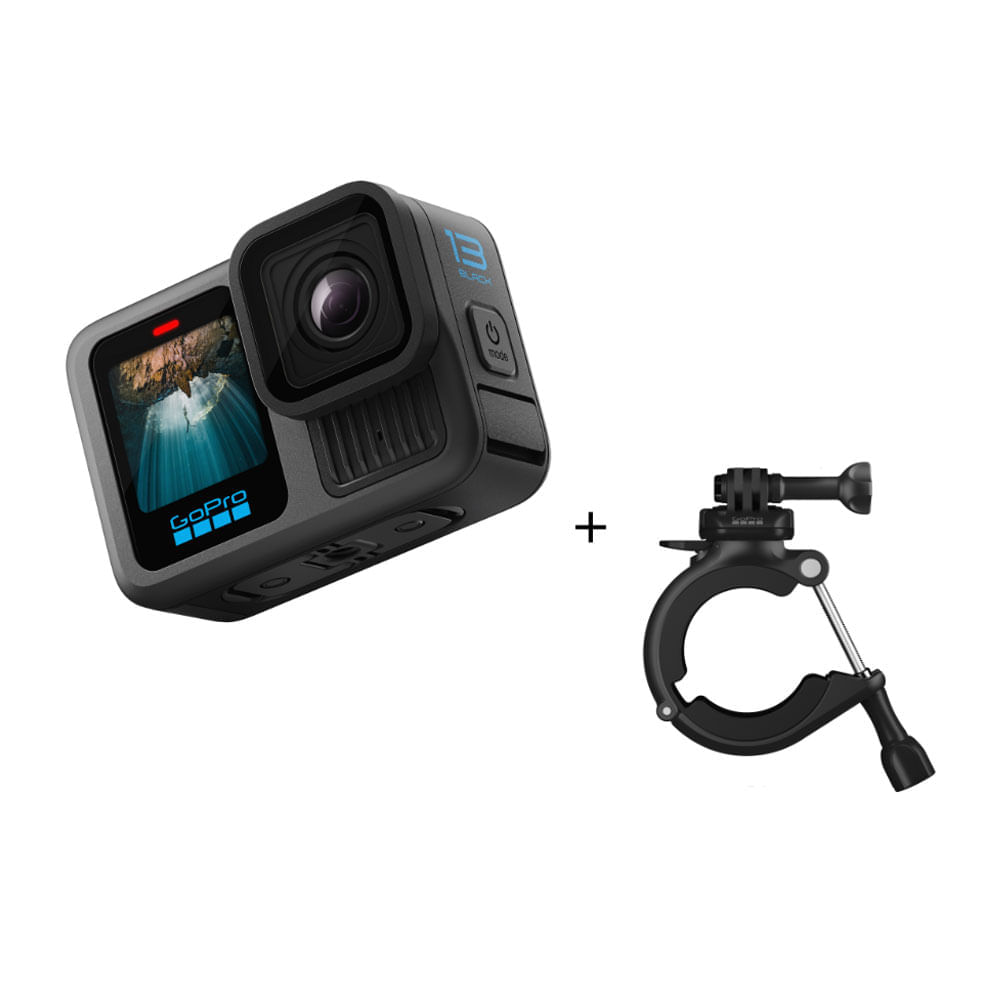 Cámara de acción GoPro Hero 13 Black Bundle (Cámara de acción + Large Tube Mount)