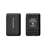 Batería portátil Techsmarter TSBar 10000, carga inalámbrica con ventosas, antideslizante, negro