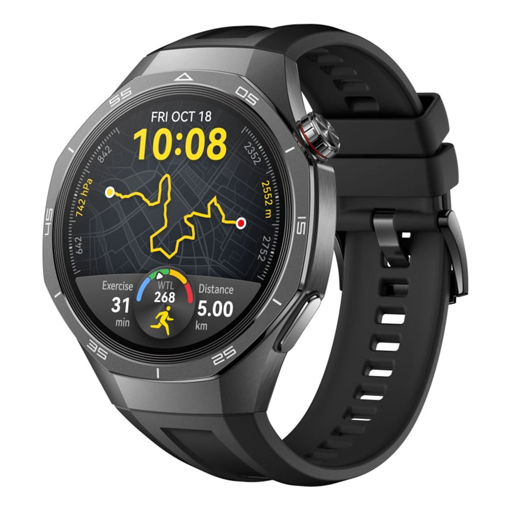 Imagen 1 del producto Smartwatch Huawei GT 5 Pro pantalla 46mm/AMOLED, GPS, resistente al agua 5ATM, batería hasta 14 días, negro