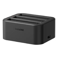 Cargador rápido triple Insta360 X4, iones de litio, negro