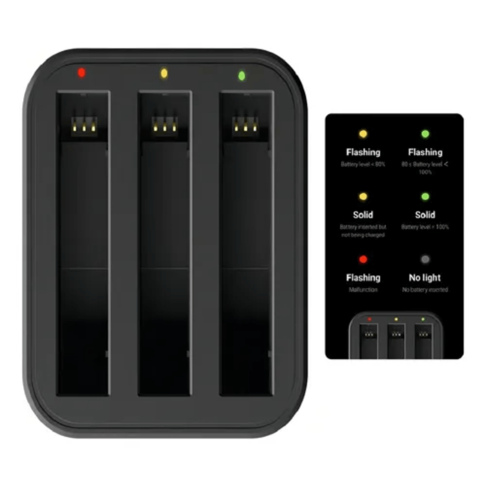Imagen 2 del producto Cargador rápido triple Insta360 X4, iones de litio, negro