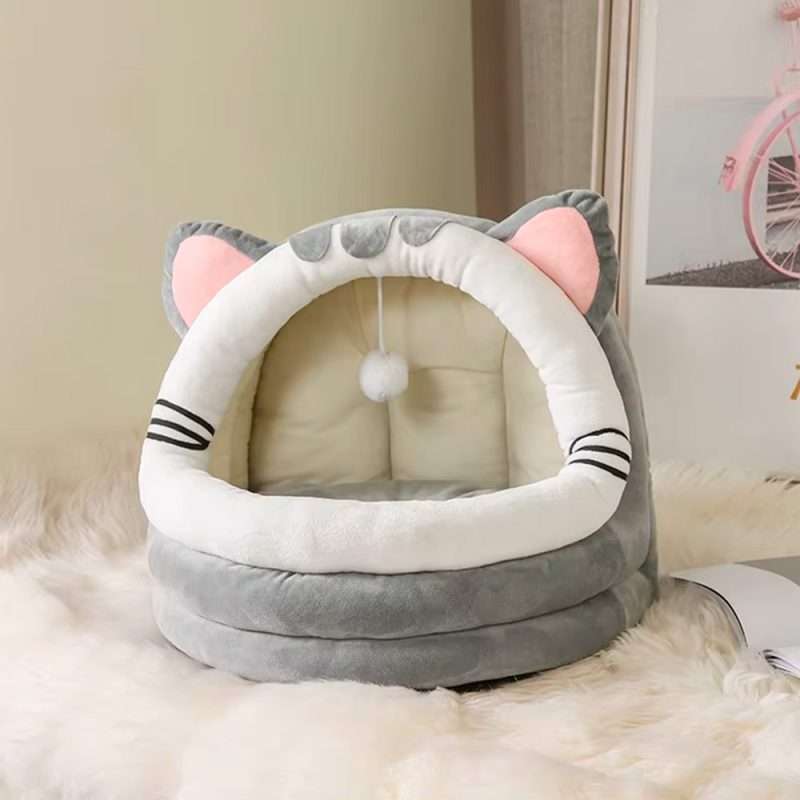 Imagen 2 del producto Cama para gato, estructura acolchada, poliéster, gris
