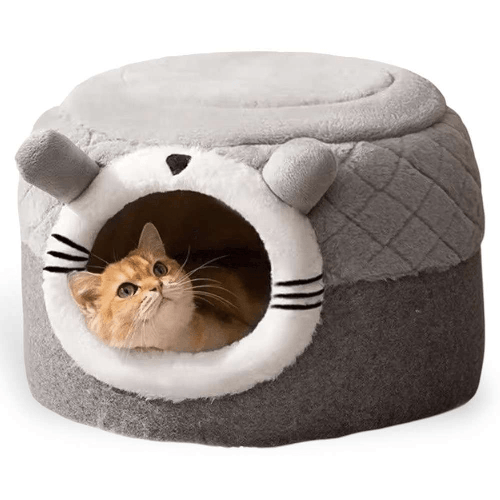 Imagen 1 del producto Cama casa convertible 2 en 1 para mascotas, ideal para gatos y perros pequeños, suave